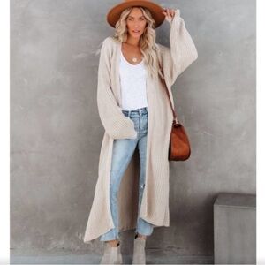 VICI oversized cream duster size small